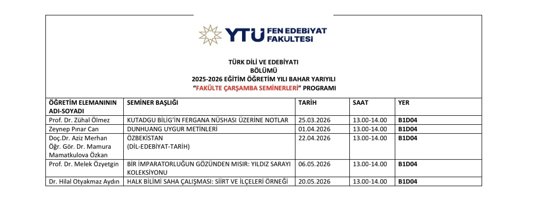 Çarşamba Seminerleri